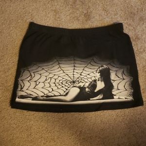 Kreepsville gothic Elvira micro mini skirt size M